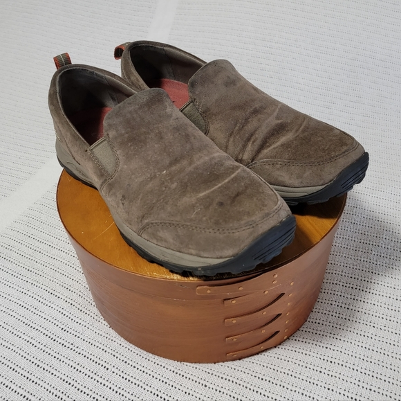 Eddie Bauer Shoes Eddie Bauer Slip On Loafers Tan Suede Mens Size 1